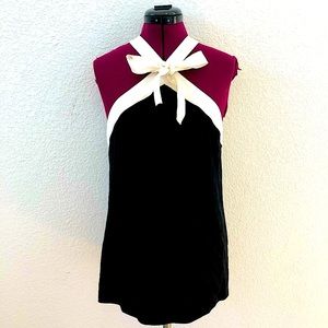 Proenza Schouler crepe top with contrast trim.